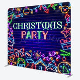 Lofaris Neon Light Brick Wall Pillow Cover Christmas Backdrop